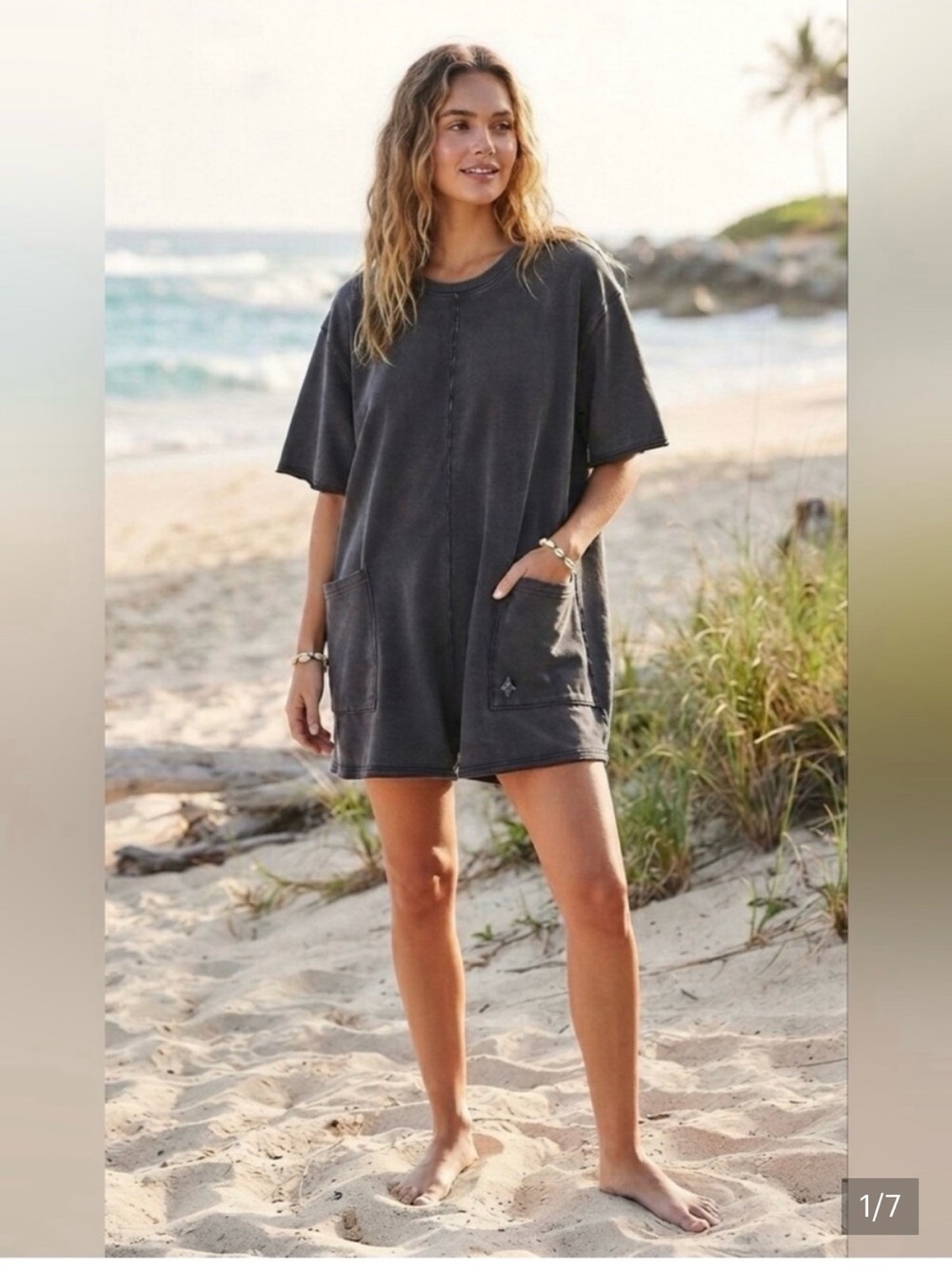 FP Movement Hot-shot Tee Romper - blue